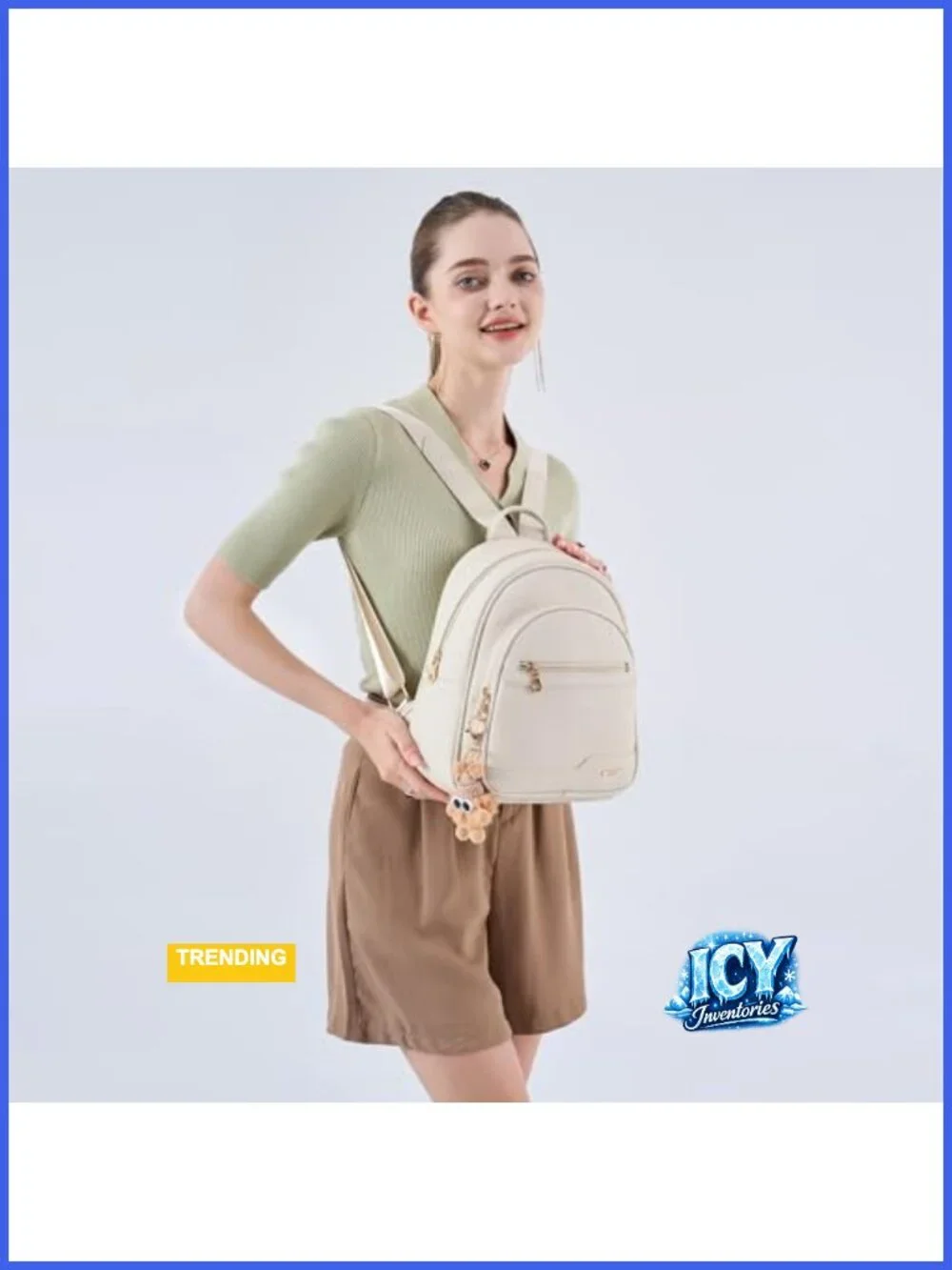 Mini Faux Leather Backpack Purse Women Cute Cartoon Charm Detachable Small